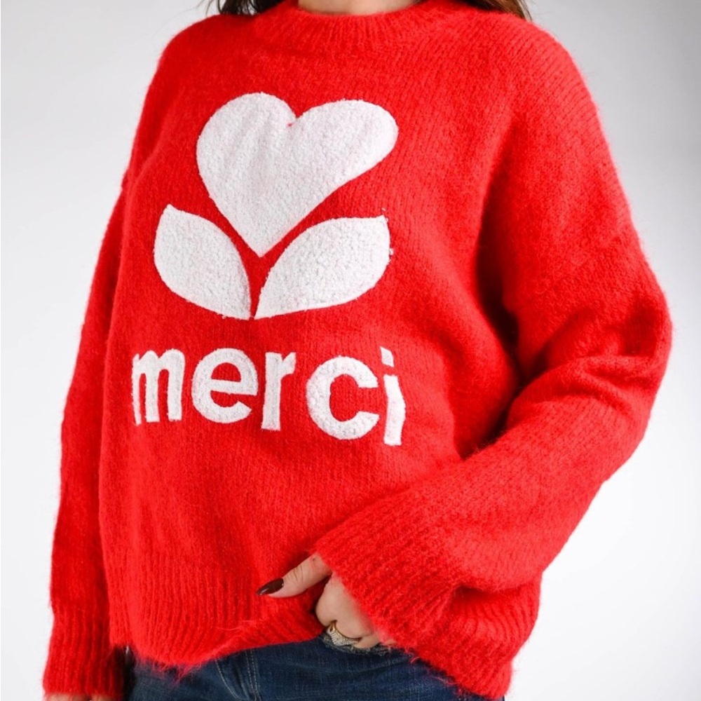 Red Merci Sweater